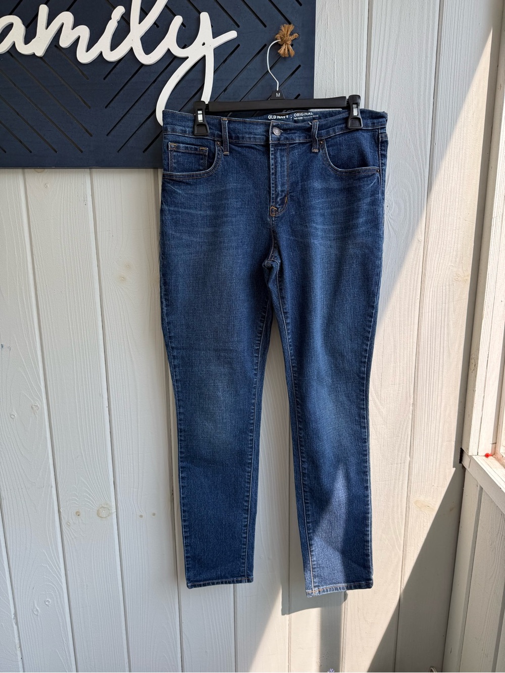 Old Navy Women's Dark Blue Slim Straight Jeans